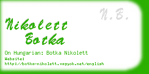 nikolett botka business card